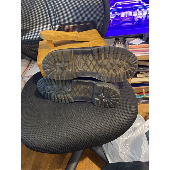 Skechers Mens Size 11 Y2K Shoes Chunky Sole Oxfords Leather‎ Lace Up Black Heavy - Picture 8 of 11